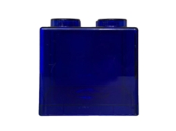 Cofrinho de Moedas Transparente para Crianças Azul 8.9x8.9x9.2cm | S/MARCA