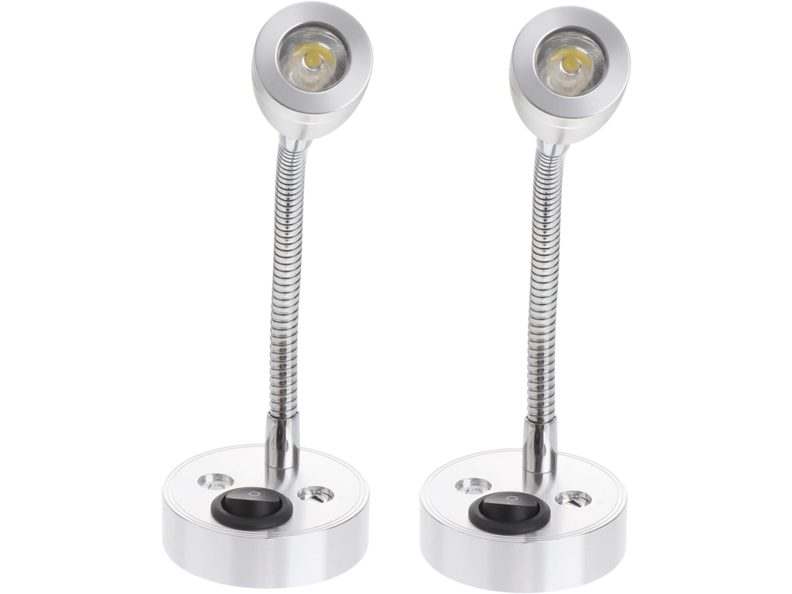 Luminária de Leitura Led Flexível de 2 Peças com Haste Articulada para Quarto, Escritório e Casa. SFUSHOS