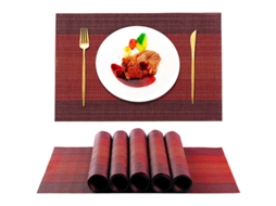 Conjunto de 6 Porta copos AQUAFORGE de mesa, vinil trançado resistente ao calor