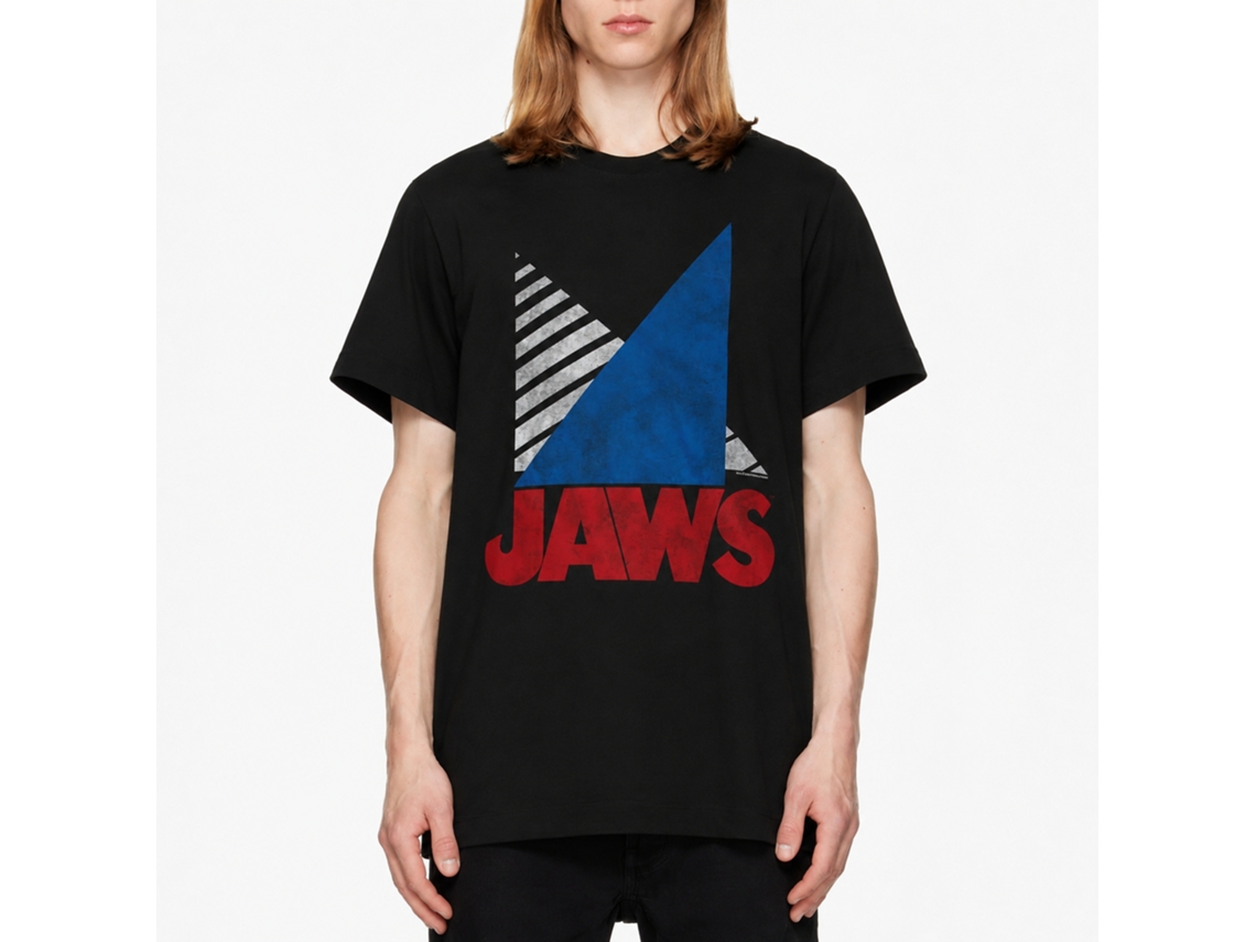 Rockinstone Jaws Movie Tri Black Adult T-shirt Size:xxl