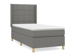 Box Spring Bed, Box Spring Beds Vidaxl Cinzeto Tecido (80 X 200 Cm)