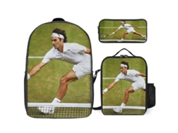 Mochila De Estudante Novak Djokovic I5121. Inclui Mochila, Lancheira E Estojo. Resistente. W5121 Olysi Shop