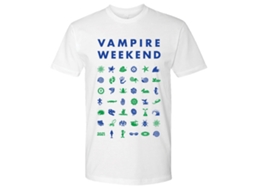 Camiseta Vampire Weekend Symbol ROCKINSTONE Unissex Adulto Mais Vendidas Tamanho: G
