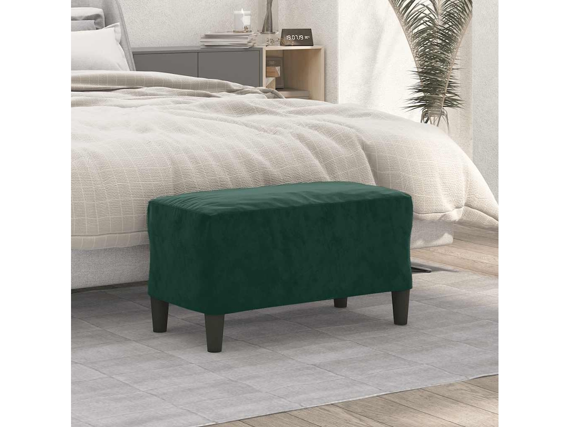 Vidaxl Banco 70x35x41 Cm Veludo Verde-escuro