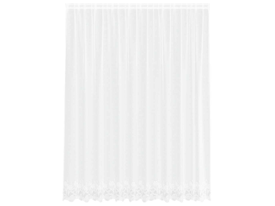 Conjunto 1 Cortina De Renda Vidaxl Branco Poliéster (245x300cm)