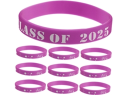 Conjunto De 20 Pulseiras Silicone Para Formatura Do Ensino Médio, Formandos E Eventos Temáticos