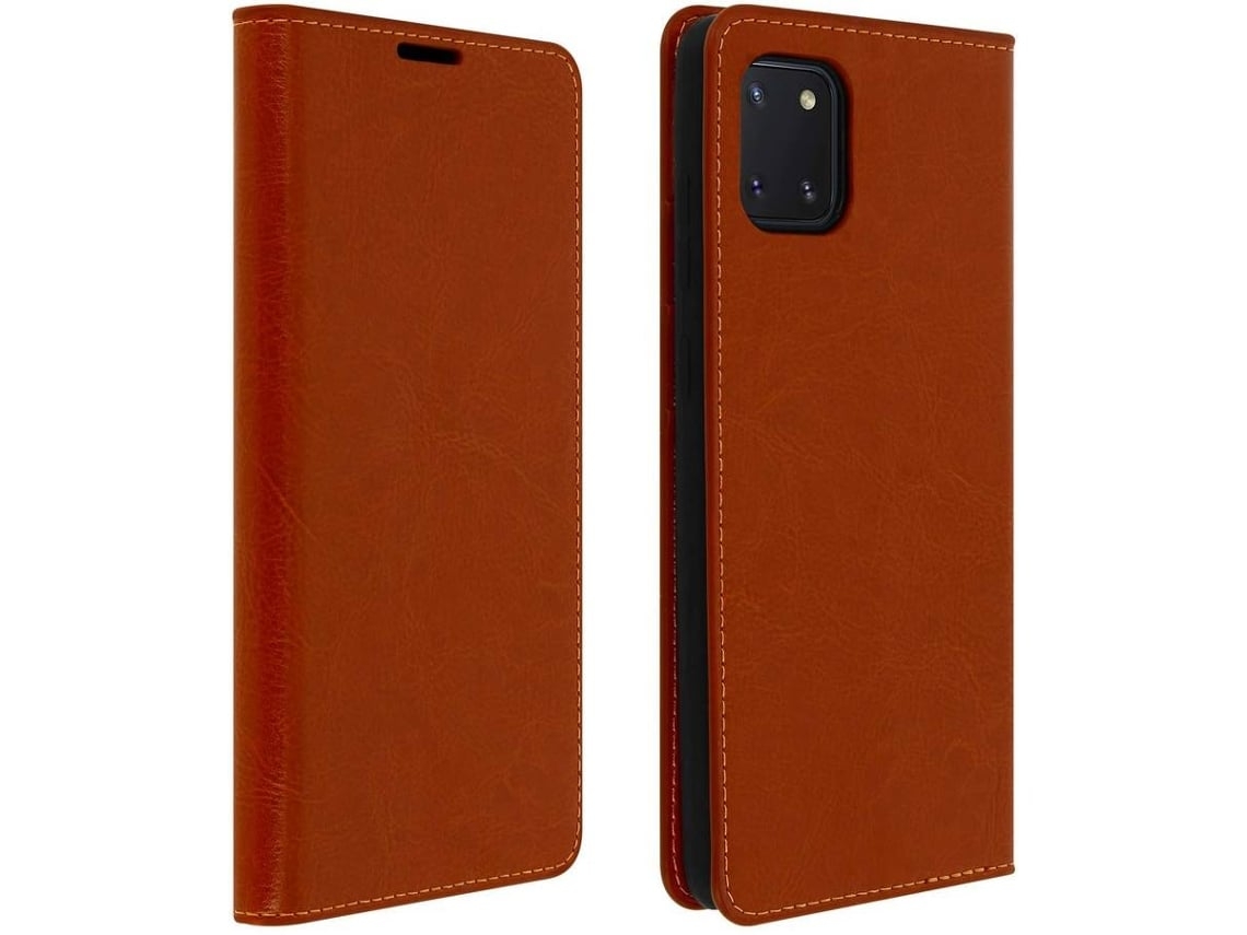 Capa Note Lite Para Samsung Yemaesre Pele Castanho