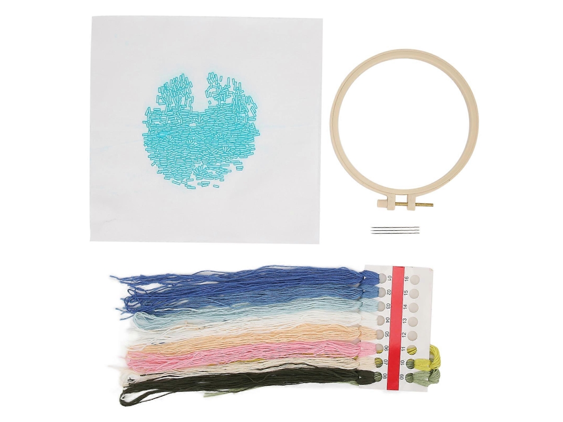 Lurelia Kit Bordado Iniciante 25 Cores 10 16,3 Cm Com Bastidor