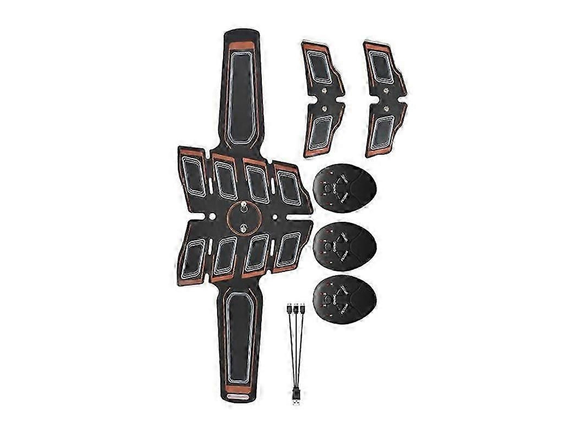 Conjunto de 7 Peças Massageador Portátil Recarregável para Treinamento Muscular Abdominal, Cinto Eletrônico Pa Ra Exercícios, Tonificação Dos B GOKOCO