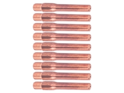 10 Peças De Pontas De Contato De Solda De Cobre Vermelho M6, Bicos Condutores, Acessório De Soldador 6.5x45x0.8mm