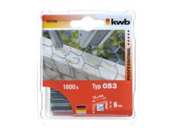 1800 Grampos Aço, 053C 6 Mm Sb KWB