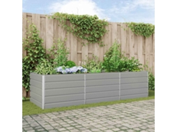 Vidaxl Floreira Cinzento-claro 290 X 100 X 75 Cm Aço Galvanizado