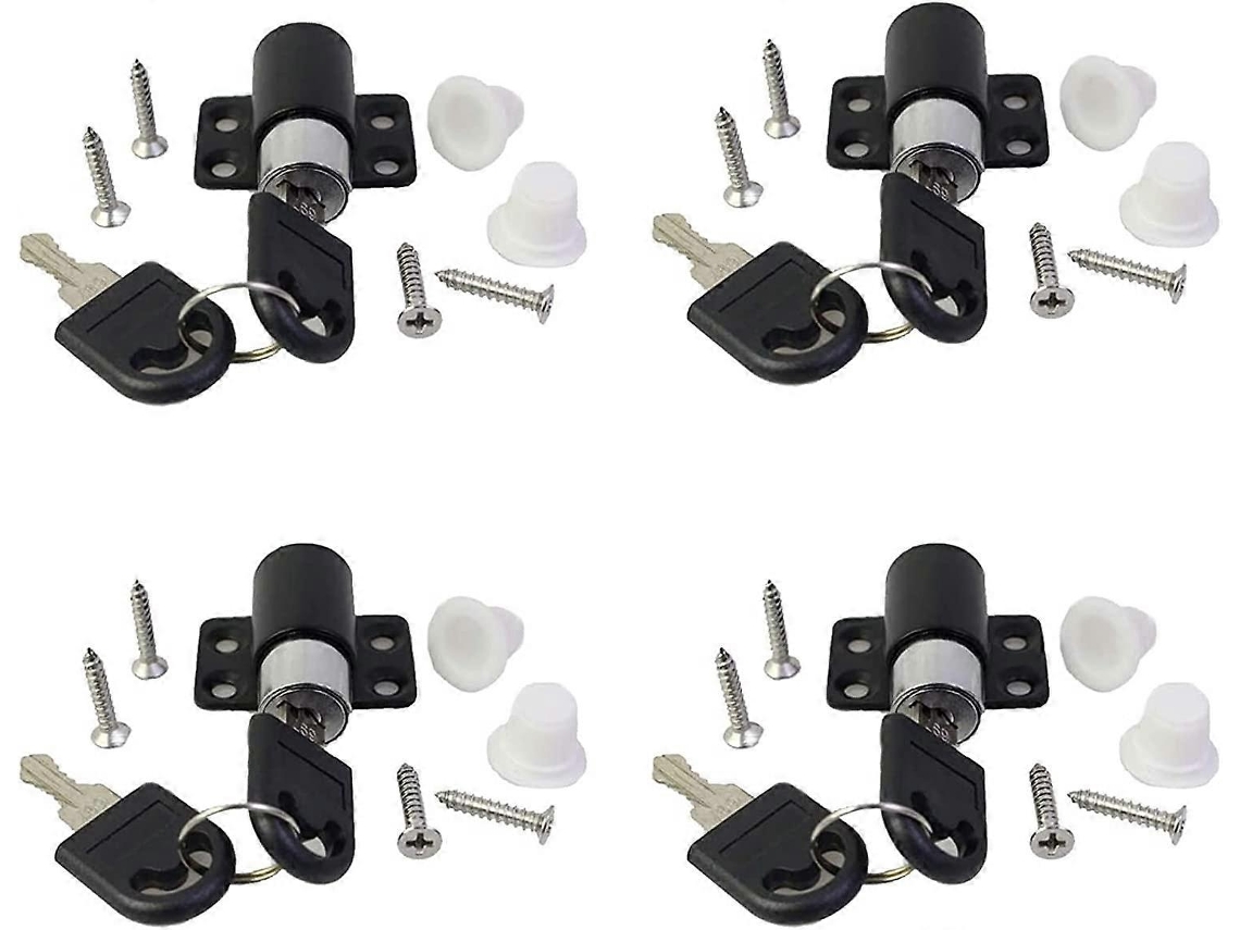 4 Cerraduras de Seguridad para Ventanas e Portas com Llave, Restrictor Antirrobo, Cierre Deslizante | S/MARCA