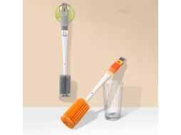Conjunto De 2 Escovas De Silicone Multifuncionais Para Copos/garrafas - Escova De Limpeza, Adequada Para Limpar Copos E Tampas Térmicas.