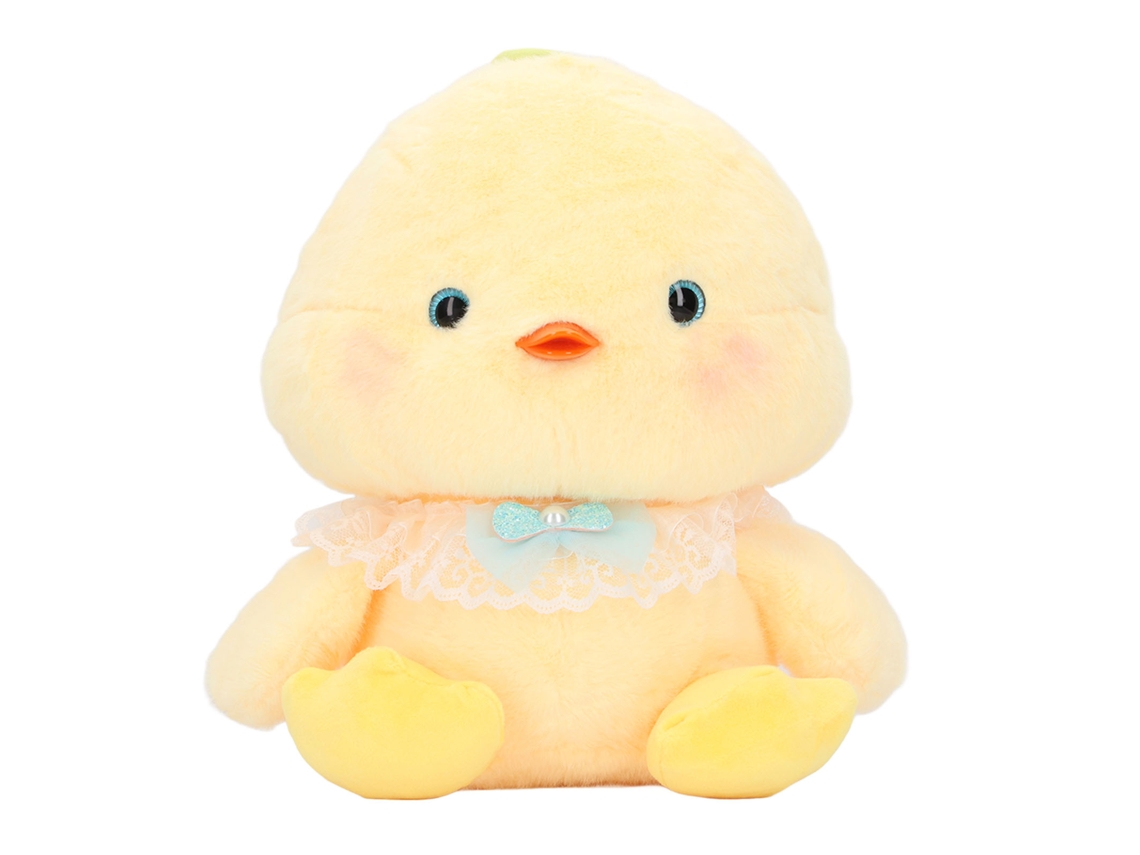 Mali boneco de Pelúcia de Galinha Cute 30cm com Laço Azul Suave Multifuncional para Decoração