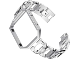 Pulseira De Smartwatch Em Aço Inoxidável Com Strass Formato D,
