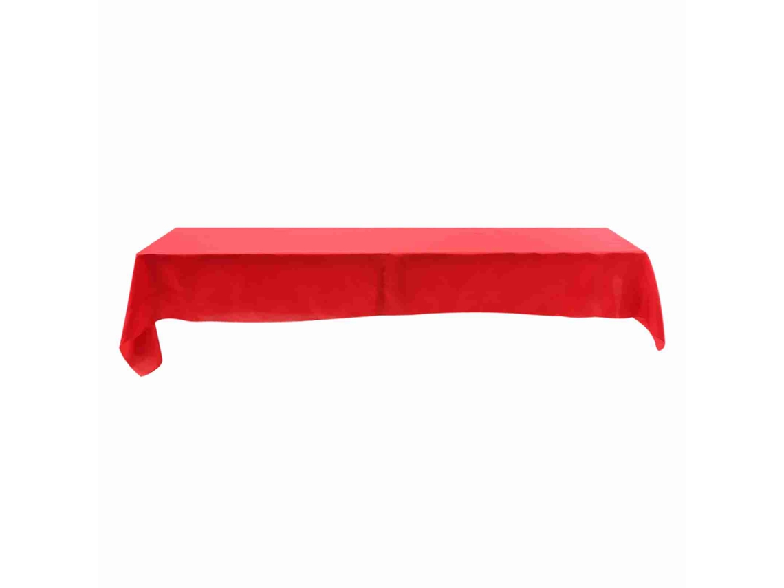 Mantel Retangular 145x320cm resistente a manchas vermelho S/MARCA
