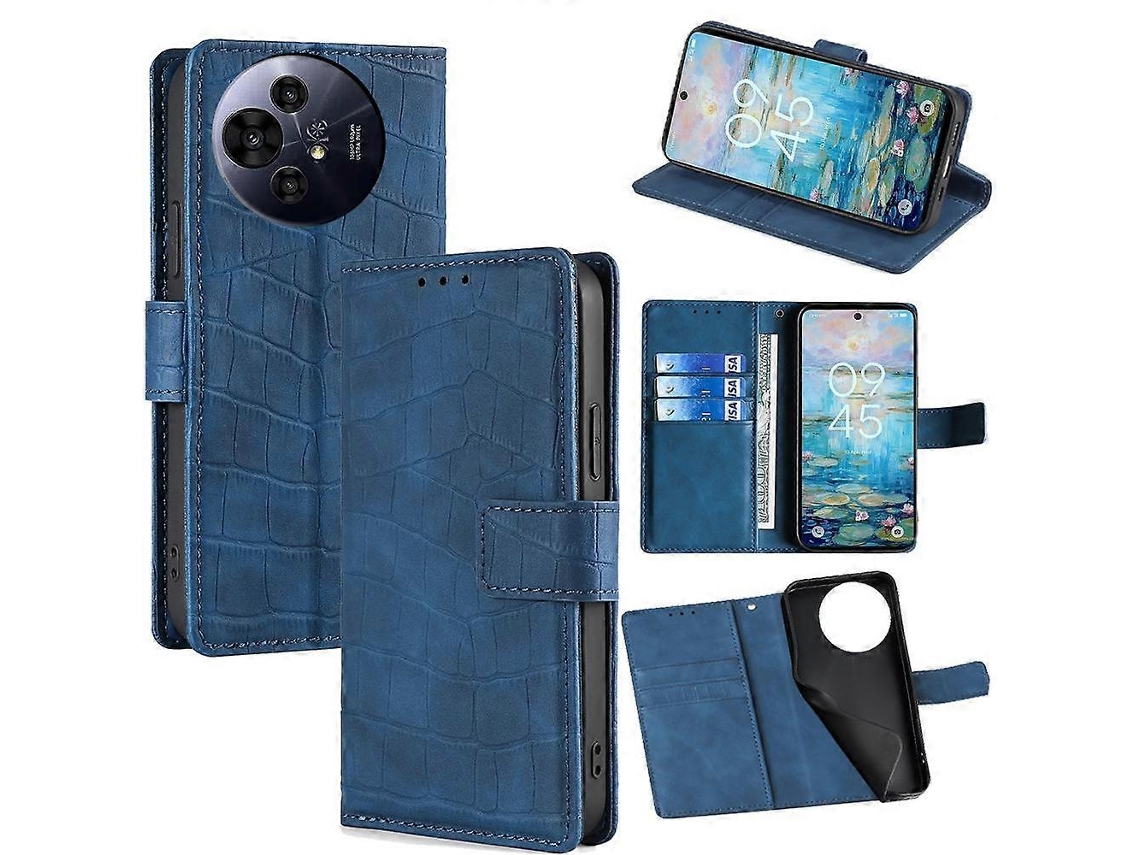 Capa De Couro Com Fecho Magnético Skin Feel Crocodile