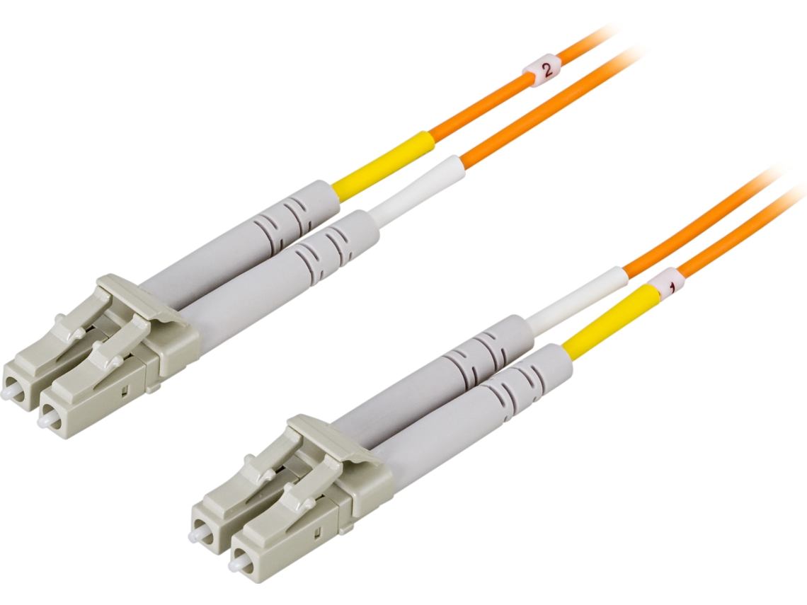 Cabo De Fibra Óptica Om1, Lc Lc, Duplex, Upc, 62,5/125, 3 M, Laranja Aquaforge