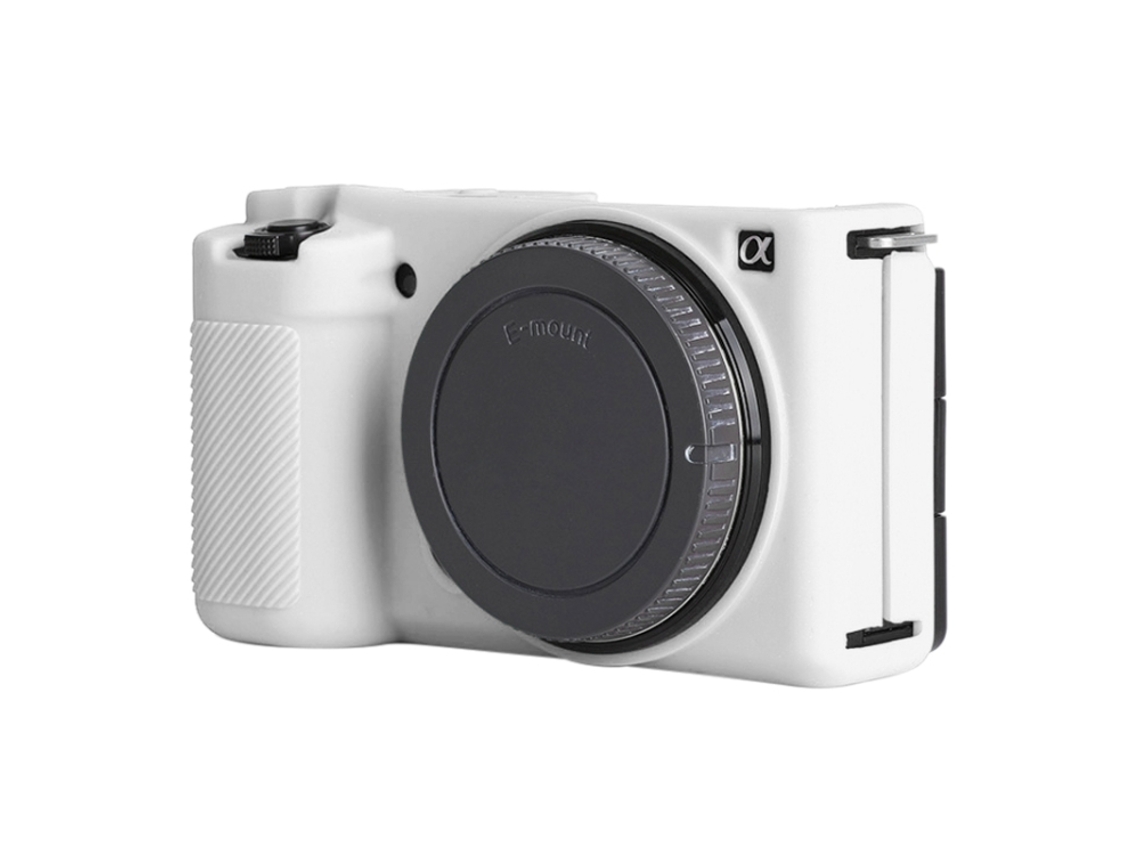 Capa Protetora De Silicone Macio Para Sony Zv-e10 Branca