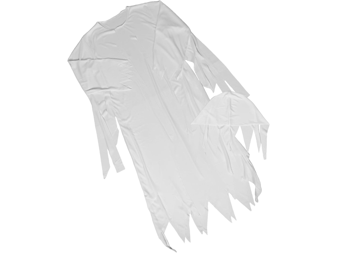 Fantasia De Fantasma Branca Feminina Ciieeo Para Adultos, Poncho De Tecido Respirável, Fácil De Combinar, Design