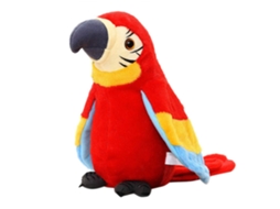 Mali brinquedo de Pelúcia Papagaio Falante Elétrico Repete o Que Você Diz Presente para Crianças