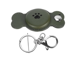 Mali capa Protetora Anti perda para Airtag Finder Case Pu Metal Verde Multifuncional
