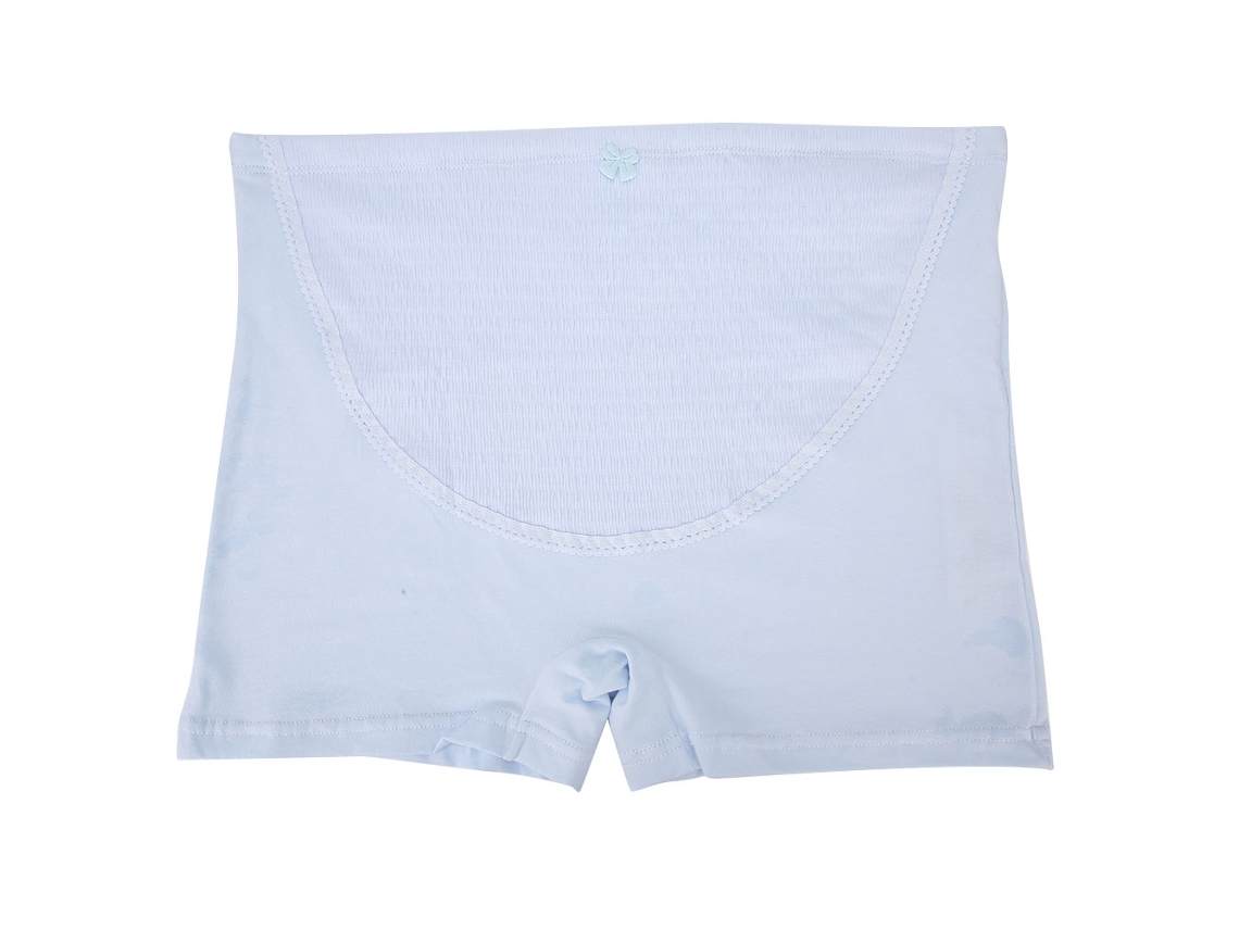 Mali calcinha Gravida de Algodão High Waist Briefs Elastic Azul XL