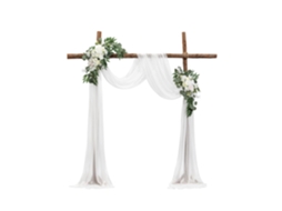 Kit Arco De Flores Artificiais Para Casamentos Rosa Peônia Branco 3 Unidades Vevor