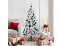 Vidaxl Árvore De Natal Articulada Artificial Branco 150 Cm Pe E Pvc