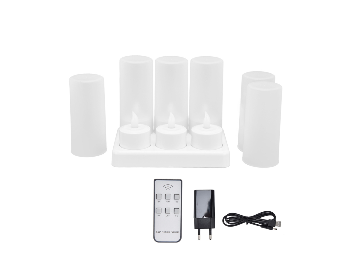 Velas Led Recarregáveis Sem Chamas Festas Casamentos