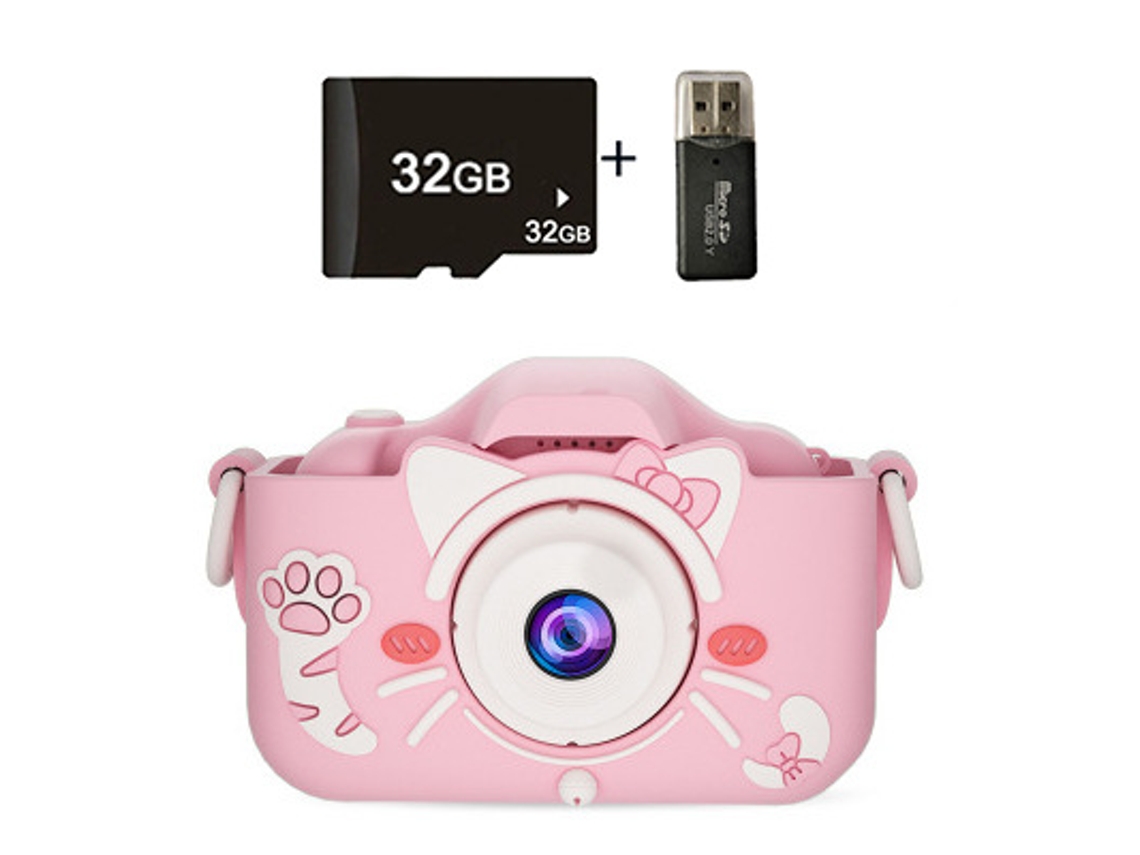 Câmera Rosa Para Crianças, Câmera Digital De 2,0 Polegadas Para Crianças, Câmera Digital De Brinquedo Brilvibera