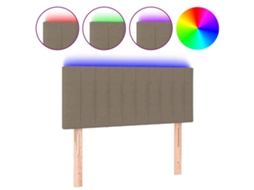 Led Headboard, Led Headboards Vidaxl Cinzento-acastanhado Tecido (90 X 5 X 78/88 Cm)