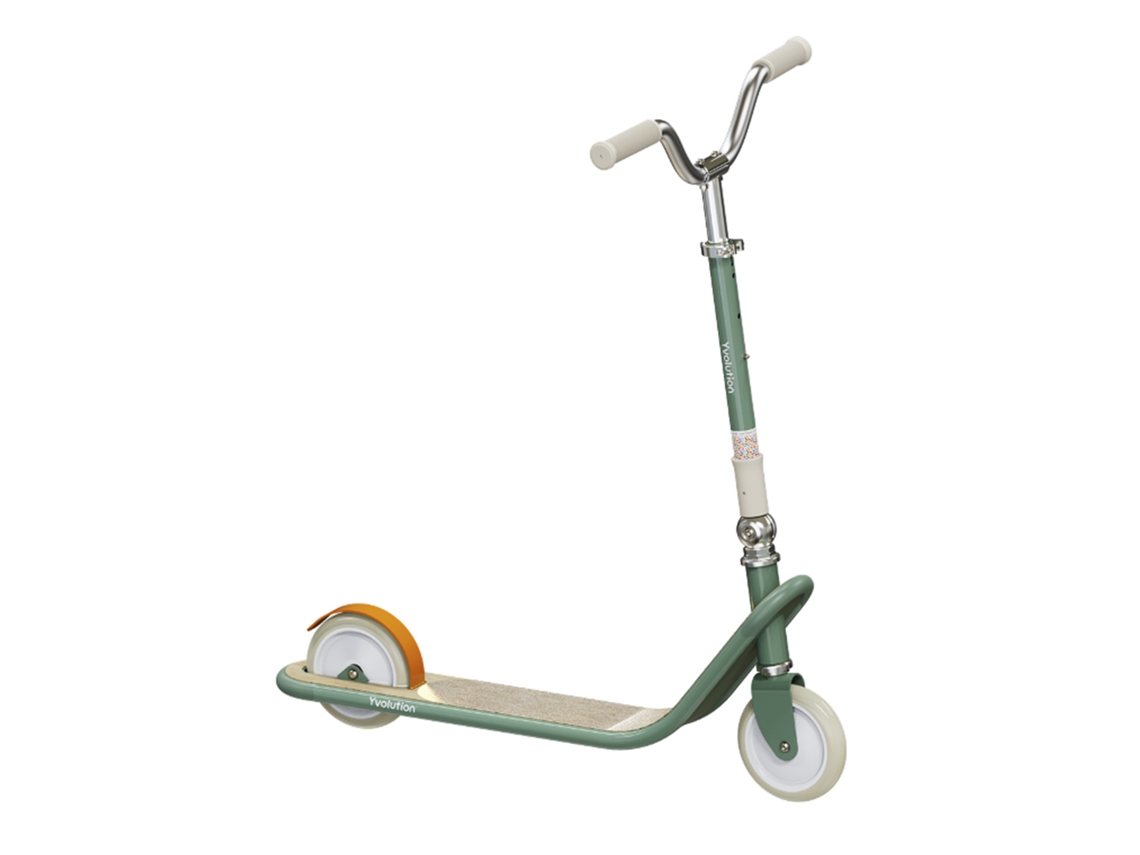 Patinete Infantil Yvolution Classic Verde Com Três Rodas.