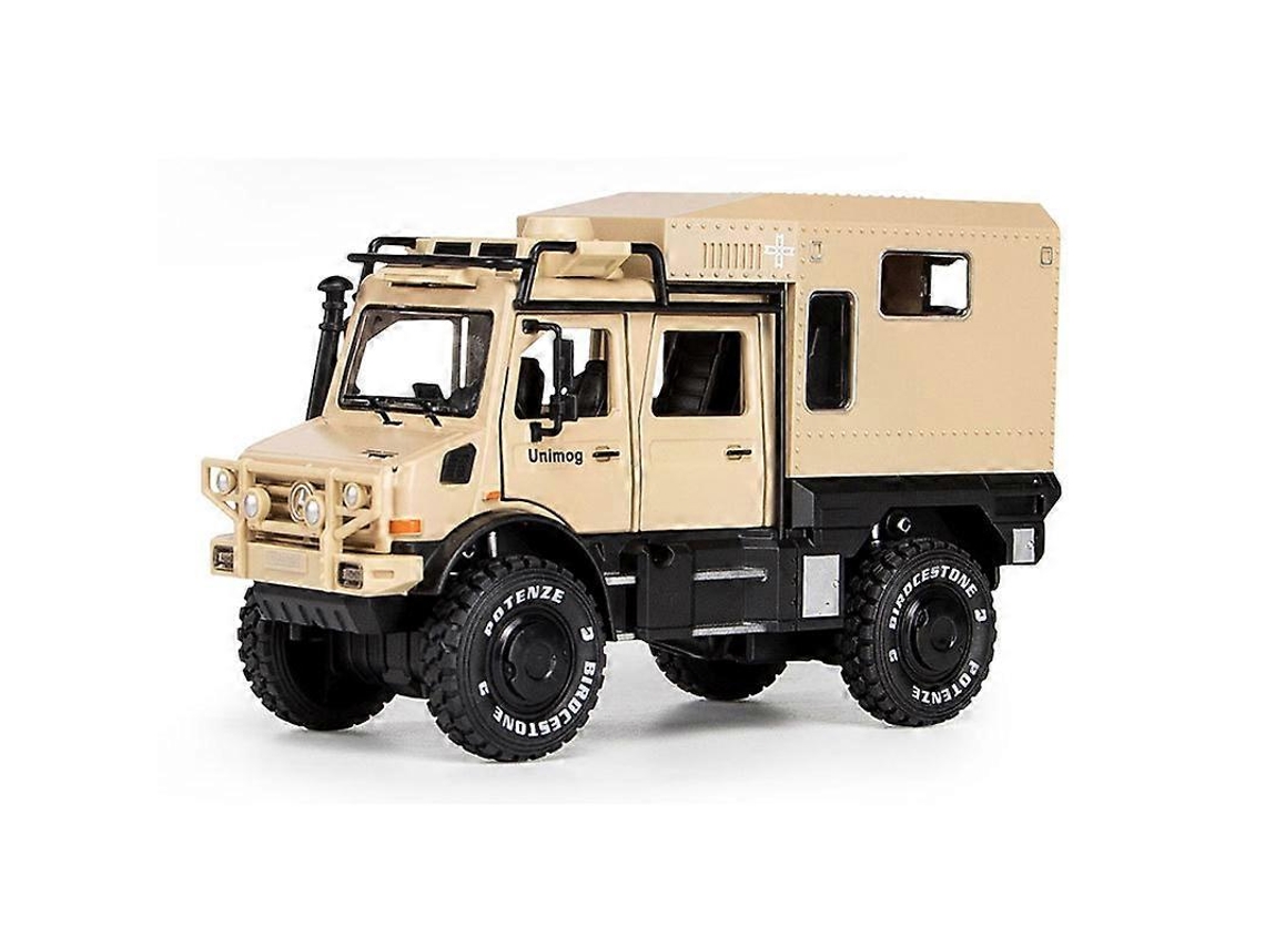 132 Diecast Alloy Model Car Veículo Militar Unimog Motorhome Miniatura Off Road Rv Metal Para Brinquedos De Natal Presentes Olysi Shop