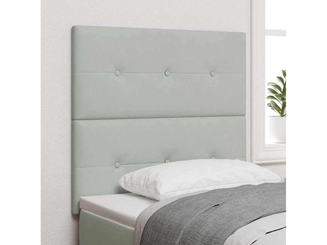 Vidaxl Cabeceira Cinzento-claro 90 Cm Veludo