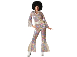 Fantasia discoteca feminina adulta multicolorida com cinto XL ATOSA