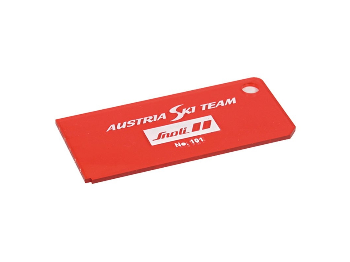 SNOLI Lâmina Wax Scraper Plexiglass Vermelho 150 x 60 x 3 mm
