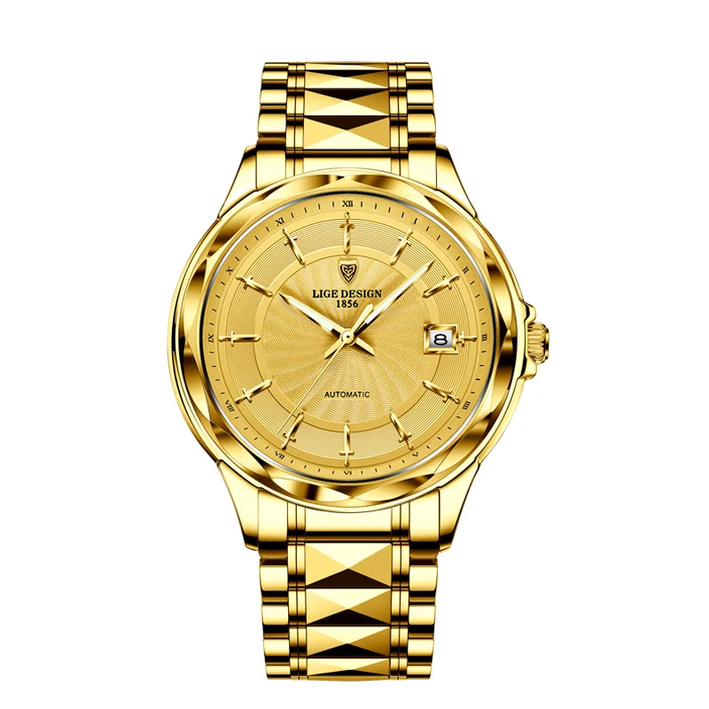 Relógio De Negócios Elegante (todo Dourado), Relógio Mecânico Automático À Prova D'água
