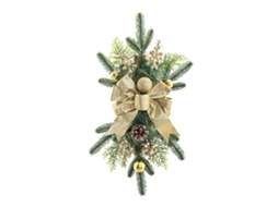 Enfeite De Natal Laxiscreed, Coroa Para Escada De 60cm Com Ornamentos Natalícios
