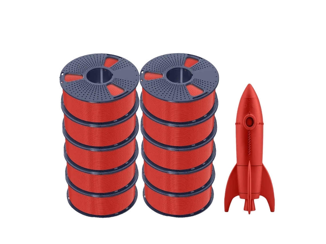 Filamento Pla, Impressão Em Alta Velocidade, Compatível Com A Maioria Das Impressoras 3d, Vermelho Oem