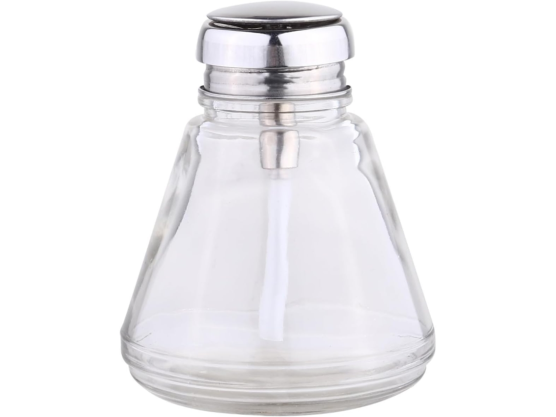 Frasco De Vidro De 220ml Com Bomba Dosadora, Dispensador Ou Removedor De Maquiagem Prático E Portátil.