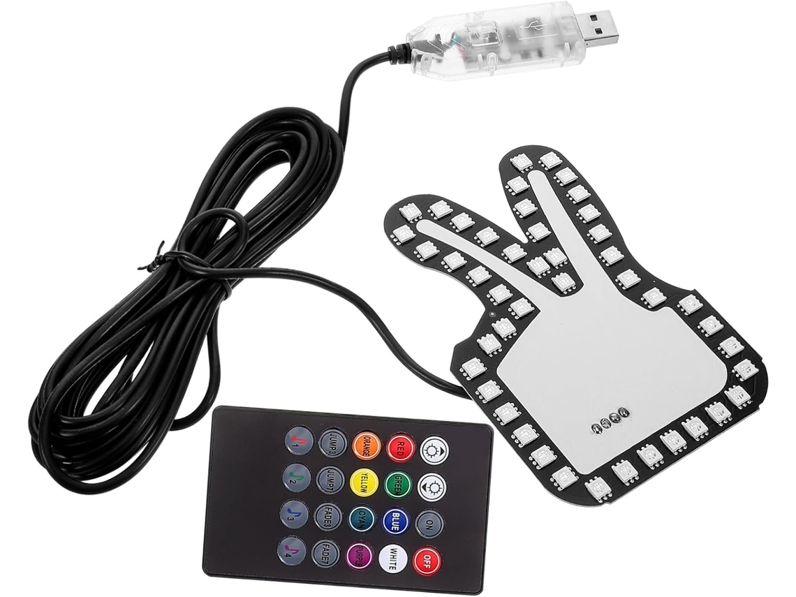 Luz De Carro Com Gestos Mão, Luz De Advertência Interativa Em Pvc, Sinal Traseiro Para Evitar Colisões E Comunicar Com