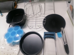 Laxiscreed Conjunto De Acessórios Para Fritadeira De Ar 7 Polegadas, Seguro Para Lava-louças