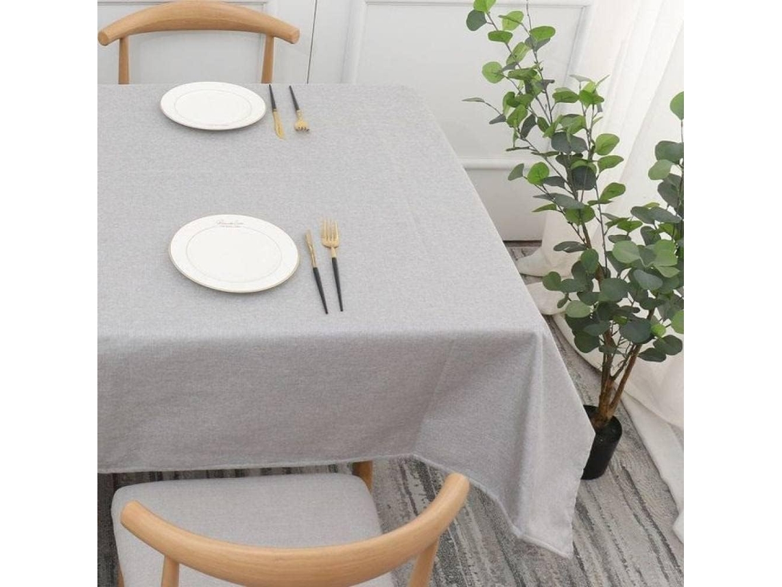 Toalha De Mesa De Algodão E Linho Em Cor Sólida