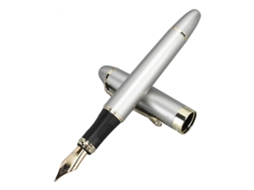 Caneta Estilográfica 0.5mm Metal Ergonômica Caneta para Assinaturas de Negócios Prata Champanhe