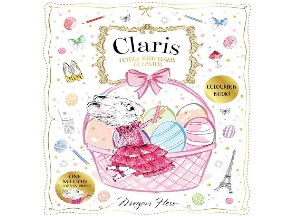 Livro Colour with Claris at Easter! de Megan Hess (Inglês)
