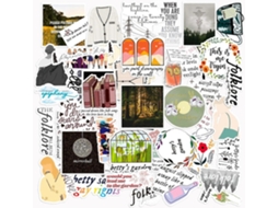 Pacote Com 52 Adesivos De Vinil Folclóricos, Adesivos À Prova Dágua Para Laptop, Hipster, Pogue Life, Bagagem, Skate, Garrafa De Aquaforge