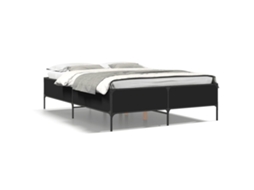 Bed Frame, Bed Frames Vidaxl Preto Madeira Processada (140 X 190 Cm)