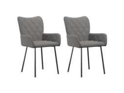 Dining Chair, Dining Chairs Vidaxl Cinzeto Tecido (n/a)